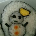 もふもふもこＰ's cooksnap of when they made 飾り巻き寿司 雪だるま 海苔巻き.