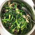 さばたろう's cooksnap of when they made 春菊としめじのゆず胡椒和え.
