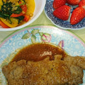 クーちゃんも2525's cooksnap of when they made 簡単！豚ロースステーキで本格生姜焼き.