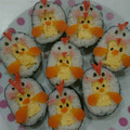 ななしゅ168's cooksnap of when they made 恵方巻☆簡単♩巻き寿司☆酉年♩キャラ弁.