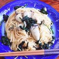 kumayuuuu's cooksnap of when they made ほうれん草とかきのみそバターパスタ.