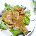 ruruyun's cooksnap of when they made 甘辛豚の春菊サラダ.
