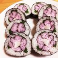 みこ姐さん's cooksnap of when they made ピンクのお花太巻き、恵方巻き.