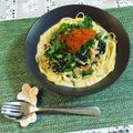 emiiem's cooksnap of when they made 鮭とほうれん草ｸﾘｰﾑパｽﾀ ｲｸﾗのせ.
