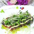 tennisnoah's cooksnap of when they made 鰹のカルパッチョ.