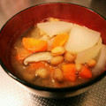 メオちゃん's cooksnap of when they made 節分豆の具だくさんみそ汁☆残った豆の活用.
