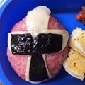 クックE02K0V☆'s cooksnap of when they made ニンニンジャー キャラ弁 アカニンジャー.