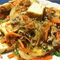 bola×bola's cooksnap of when they made 厚揚げとひき肉のチャプチェ風.