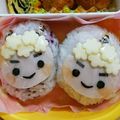 たのすけどの's cooksnap of when they made 節分キャラ弁☆鬼っこツインズ♪.