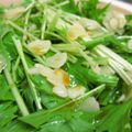 碧生空's cooksnap of when they made ☆水菜とニンニクだけの簡単サラダ☆.