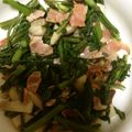 クックONKYR2☆'s cooksnap of when they made 春菊とベーコンの炒め物.