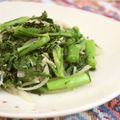 mmameco's cooksnap of when they made 春菊とジャコの柚子胡椒ポン炒め.