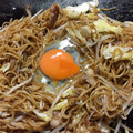 たいがちん's cooksnap of when they made 高菜漬けとエリンギの焼きそば☆目玉乗せ.