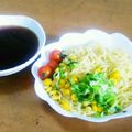 ゆずたく's cooksnap of when they made ランチにも☆彩り綺麗なヘルシー鶏つけ麺。.