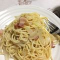 くっくはるちゃん's cooksnap of when they made 簡単カルボナーラ風パスタ.