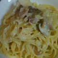 ももかば's cooksnap of when they made キャベツとベーコンの味噌クリームパスタ.