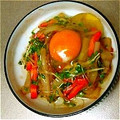 なんちゃらぷに's cooksnap of when they made イカとカイワレのユッケ風♡.