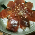 manpukurin's cooksnap of when they made マグロの漬け丼♪マグロどんぶり.