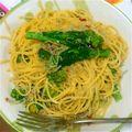 もともととが's cooksnap of when they made 菜の花とちりめんじゃこのペペロンチーノ.