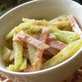 おしす's cooksnap of when they made ブロッコリーの芯とハムの中華風ごま和え.