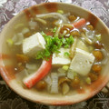 ☆Rokko☆'s cooksnap of when they made かに缶となめことお豆腐の中華風ｽｰﾌﾟ.