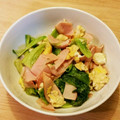 さりっぺ's cooksnap of when they made レタスとベーコン、卵の中華炒め.