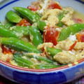 やじやじさん's cooksnap of when they made すなっぷえんどうとトマトの卵炒め.