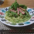 ダイナマイト漆黒's cooksnap of when they made ちぢみほうれん草のクリームパスタ ♪.