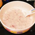 夏風乙葉's cooksnap of when they made ☆離乳食　初期☆　イチゴミルクぱんがゆ.