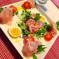 マカロンkiyo's cooksnap of when they made 秋のオードブル♪生ハム＆梨の薔薇❁.