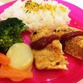 yuzunon's cooksnap of when they made 揚げずに簡単メンチカツ♪.