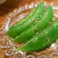 のりてぃｓｘ's cooksnap of when they made お弁当にも♪スナップエンドウの洋風お浸し.