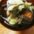 まぁーちゃん★'s cooksnap of when they made 魚河岸あげで♥旨味たっぷり簡単お吸い物.