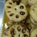 ハク★'s cooksnap of when they made レンコンの挽肉はさみ焼き.