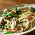 のりてぃｓｘ's cooksnap of when they made ♪ほうれん草ときのこのスパゲッティー♬.