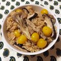 ゆにこーん☆'s cooksnap of when they made プチッと鍋★舞茸・椎茸・銀杏炊き込みご飯.