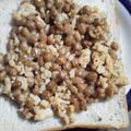 クックZ69KDS☆'s cooksnap of when they made 納豆と鶏そぼろのトースト.