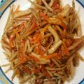 しまかねたん's cooksnap of when they made おふくろの味♪人参ごぼうの竹輪煮.