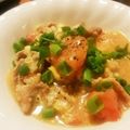 chie．co's cooksnap of when they made 簡単！豚肉とトマトの卵炒め.