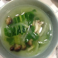 クックZ8J4H4☆'s cooksnap of when they made ちんげん菜としいたけのニンニクスープ.