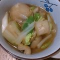 ナンキンハゼ's cooksnap of when they made 白菜・白ネギ・麩・油揚げの煮物.