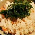 しばかなちゃん's cooksnap of when they made 焼き鮭と梅干しの炊き込みご飯.