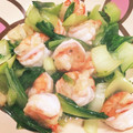 寧々mama☆'s cooksnap of when they made ☼えびと小松菜のにんにく炒め.