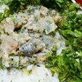 mmiom's cooksnap of when they made 鯵のなめろうでダシ茶漬け.