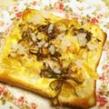 みるきー猫ちゃん's cooksnap of when they made たっぷり葱×ベーコンの和カレートースト.