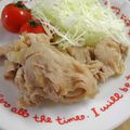 かのんママ（'-'*）'s cooksnap of when they made 豚肉のしょうが焼き.