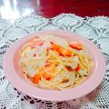 ☆むさし☆'s cooksnap of when they made 根菜と大蒜で元気モリモリ和風パスタ.