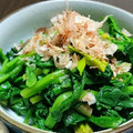 きのっぴぃ２号's cooksnap of when they made 【簡単】ほうれん草の辛子和え【常備菜】.