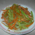 Belton's cooksnap of when they made セロリとにんじんのマヨネーズきんぴら.