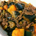 mayupon♪'s cooksnap of when they made ナス かぼちゃ 牛肉のあんかけ煮 簡単.